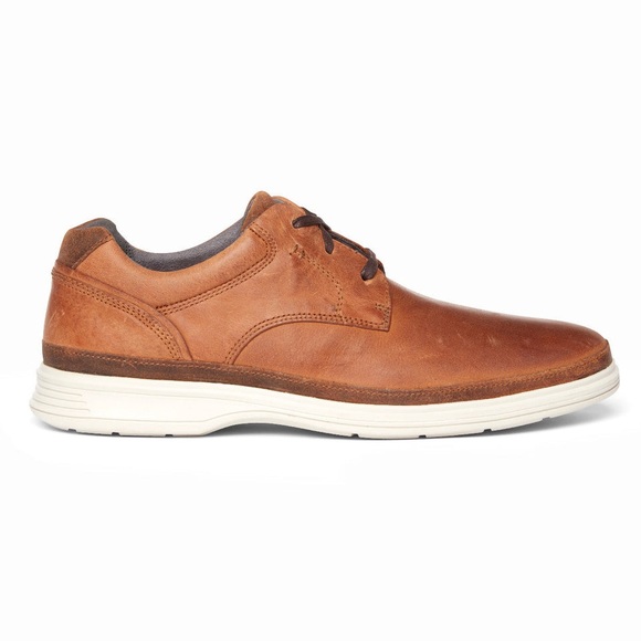 Rockport Tan Leather Oxford Shoes with Comfort Sole - Picture 2 of 15